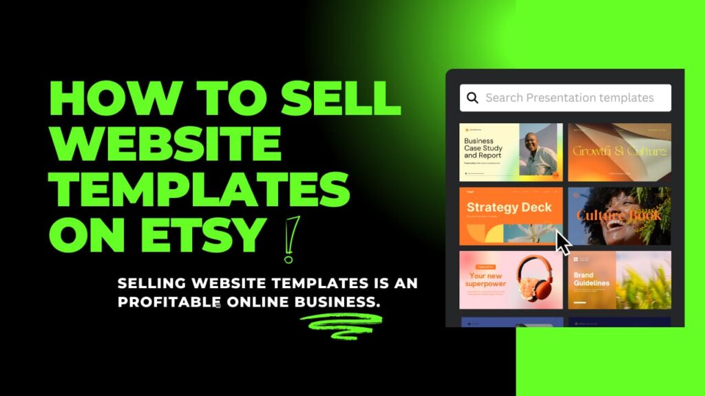 How to Sell Website Templates on Etsy