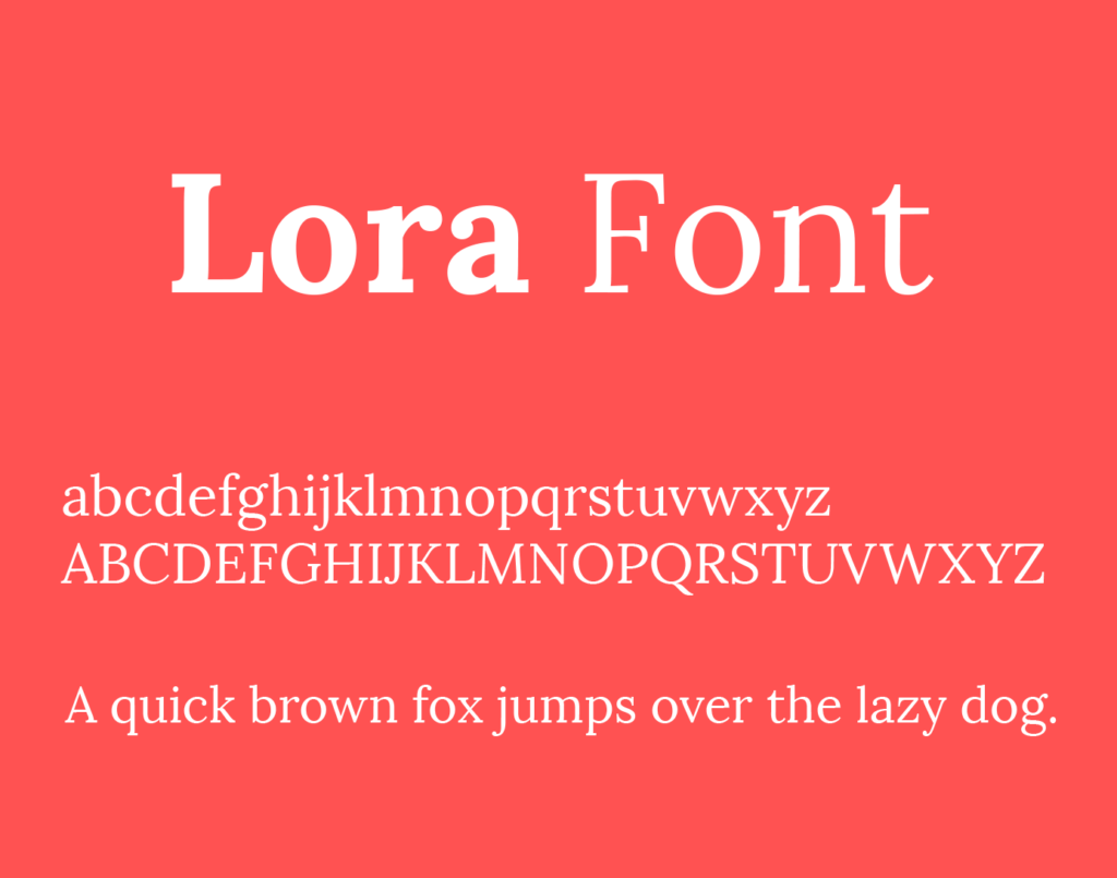 Lora Font